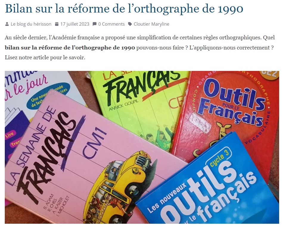 Image de l'article sur le bilan de la réforme de l'orthographe de 1990