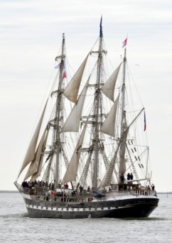 Le Belem, trois mats barque français à coque en acier